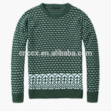 Suéter de los hombres de la moda del jersey del diseño del telar jacquar de 15ASW1022